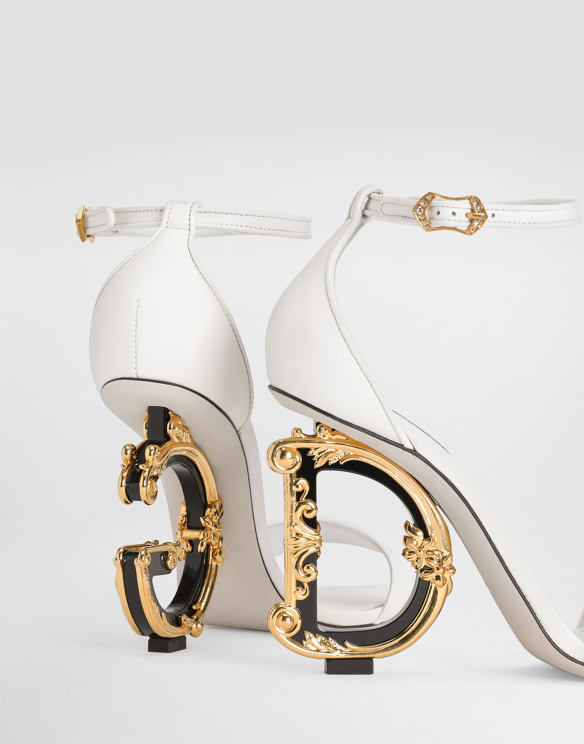 Nappa leather sandals with baroque DG detail - 4