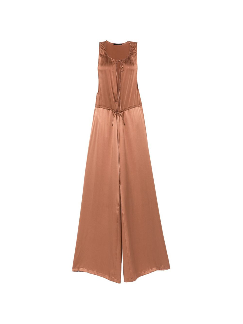 tie-neck plissé jumpsuit 1