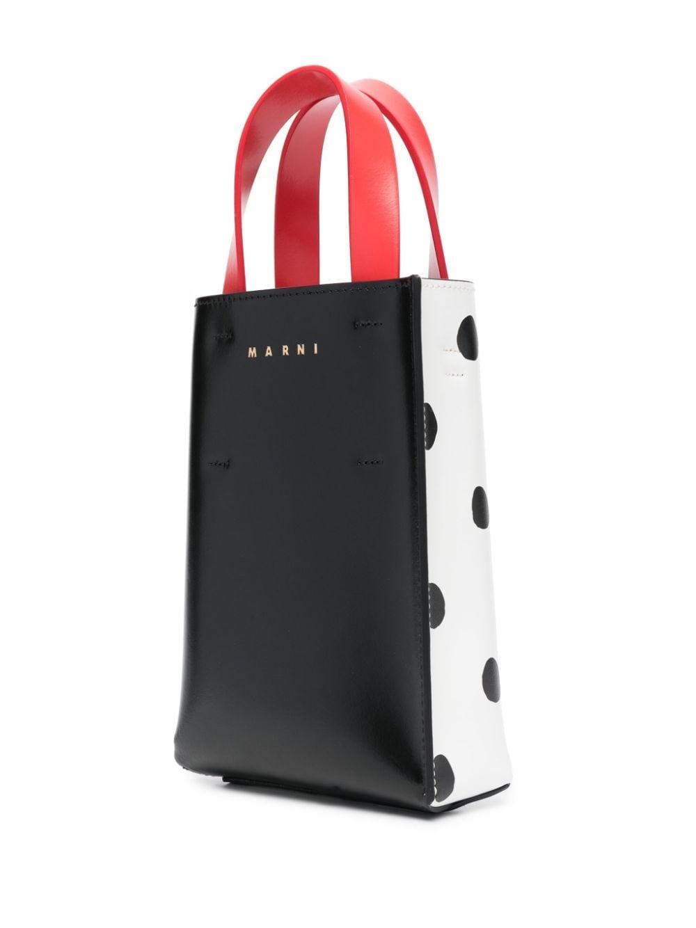 mini Museo polka-dot leather bag - 3