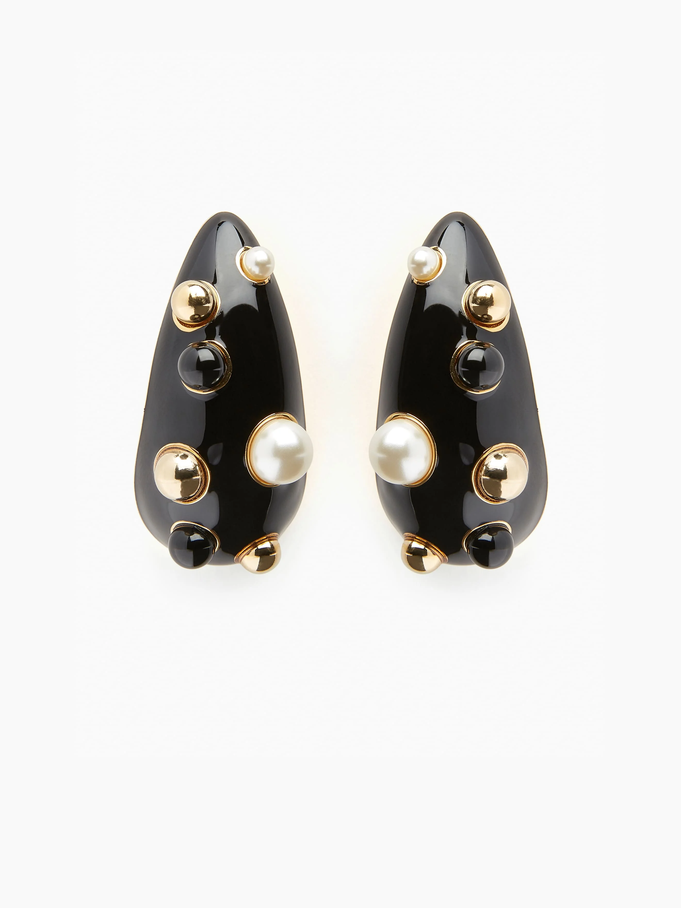 Black Drops Of Light Earrings - 1