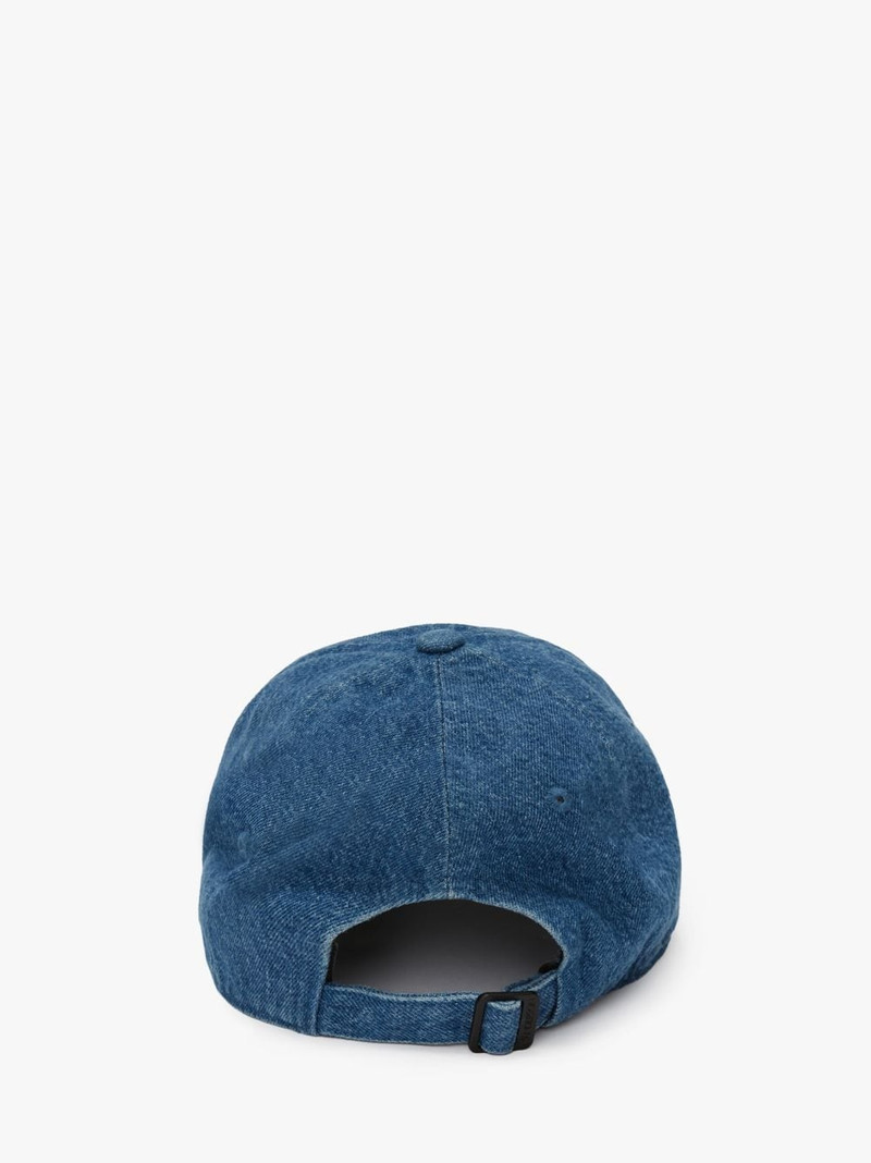 VELVEL PRINTED DENIM BASEBALL CAP WITH ANCHOR LOGO 3