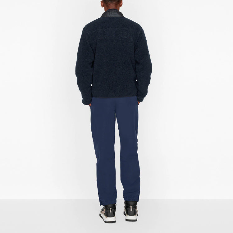 DIOR SS21 Logo Print Casual Hooded Sweatshirt For Men Blue 113J405A0678_C585 - 4