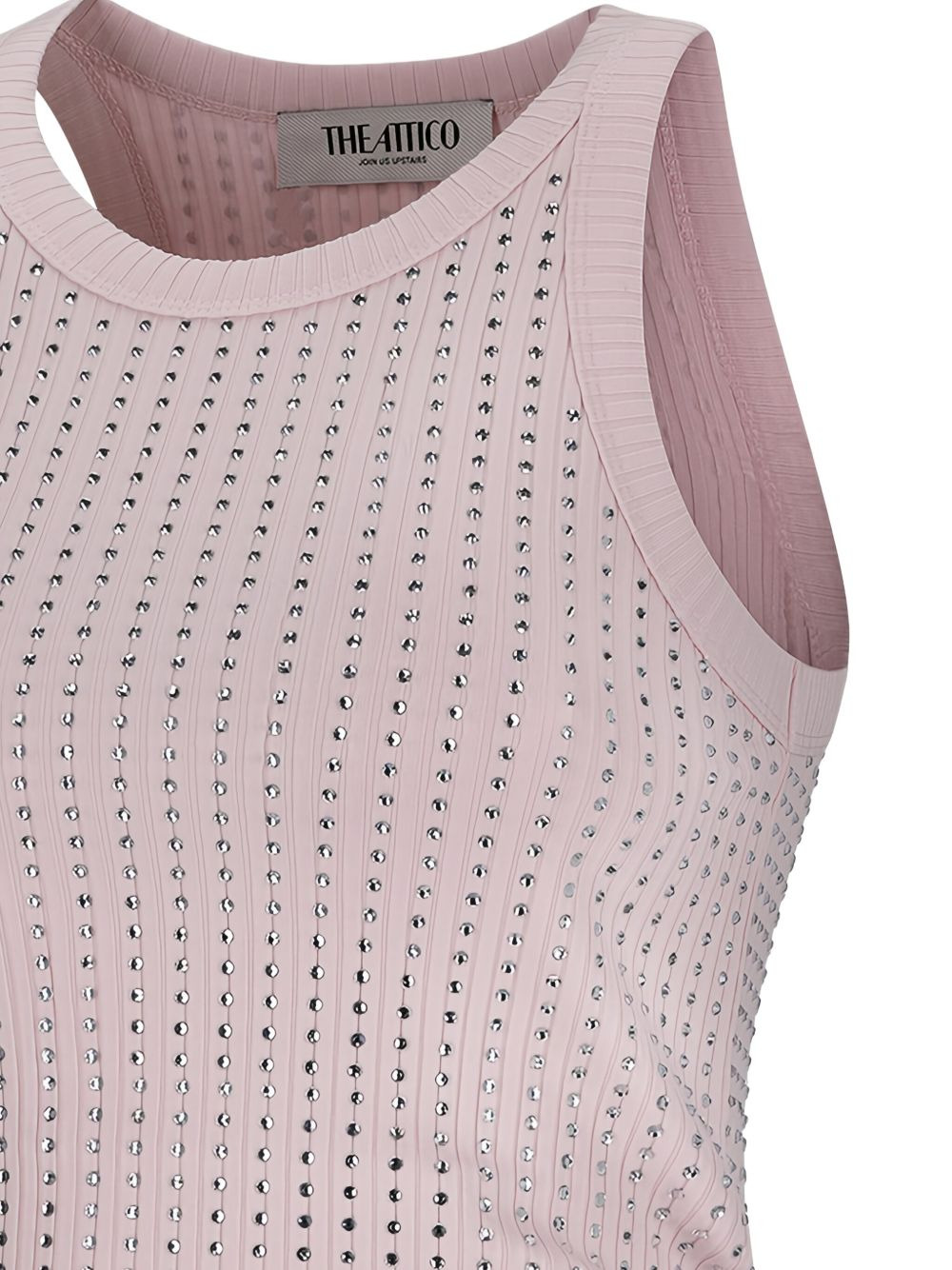 ribbed embellished tank top - 3