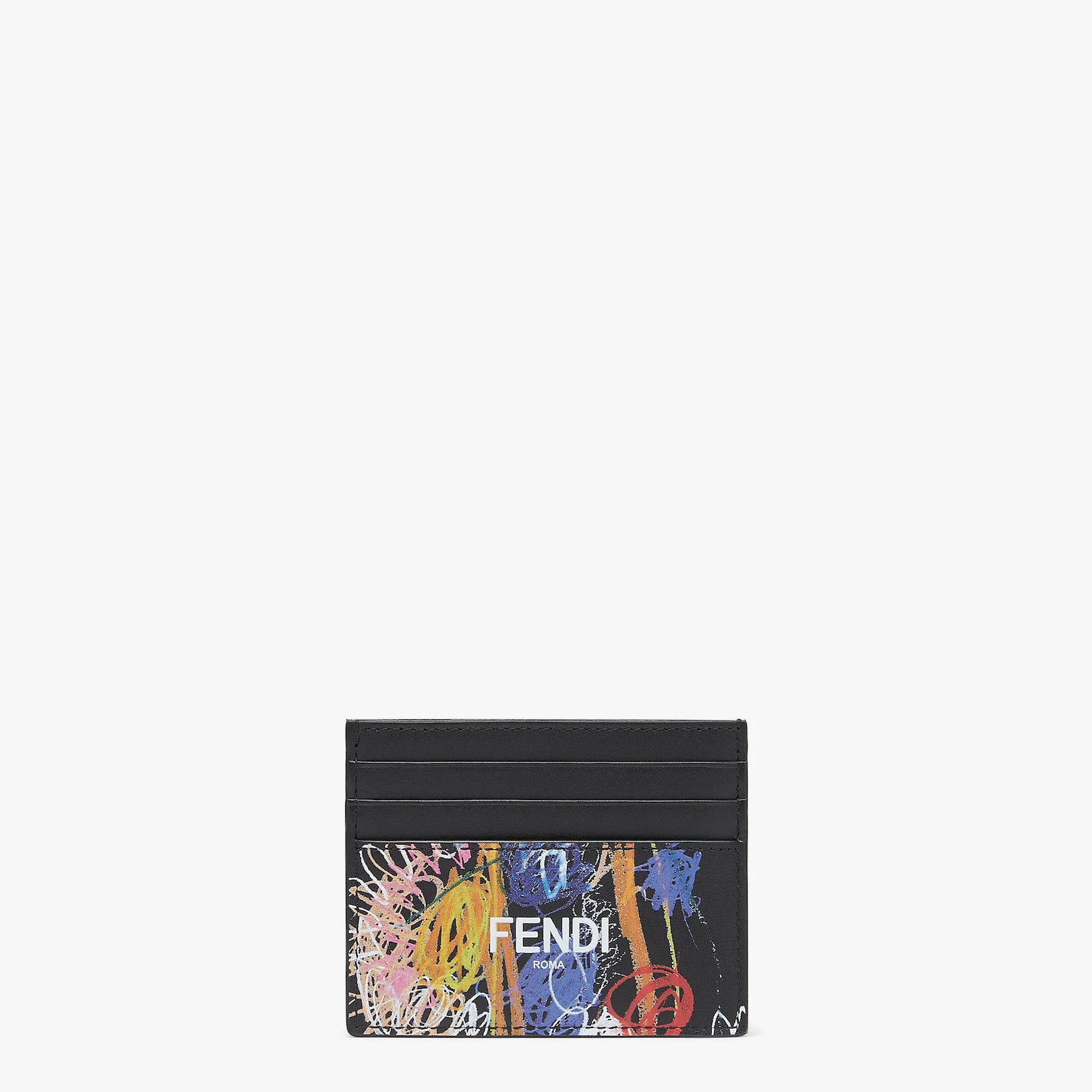 Black leather card holder - 1