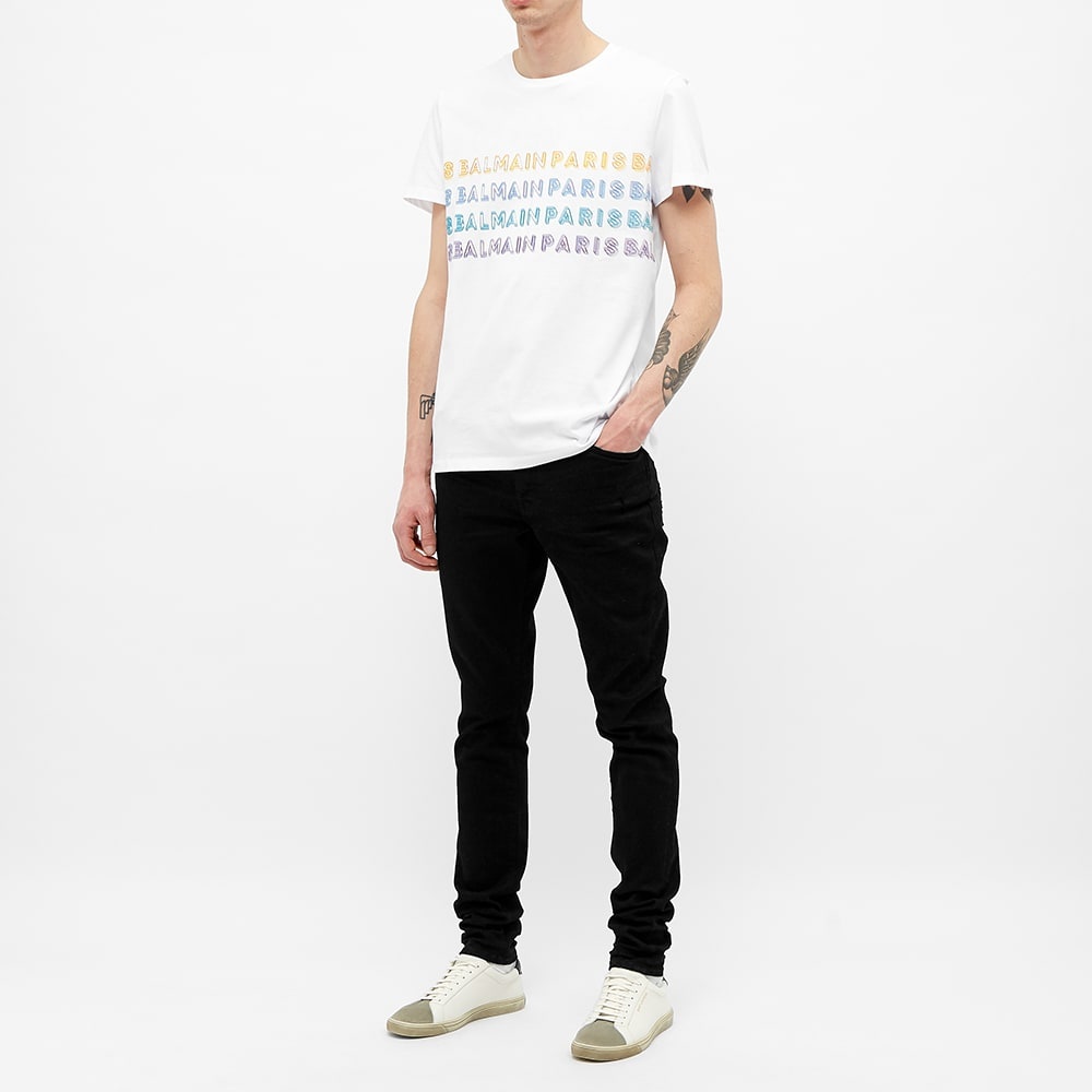 Balmain Multicoloured Logo Tee - 5