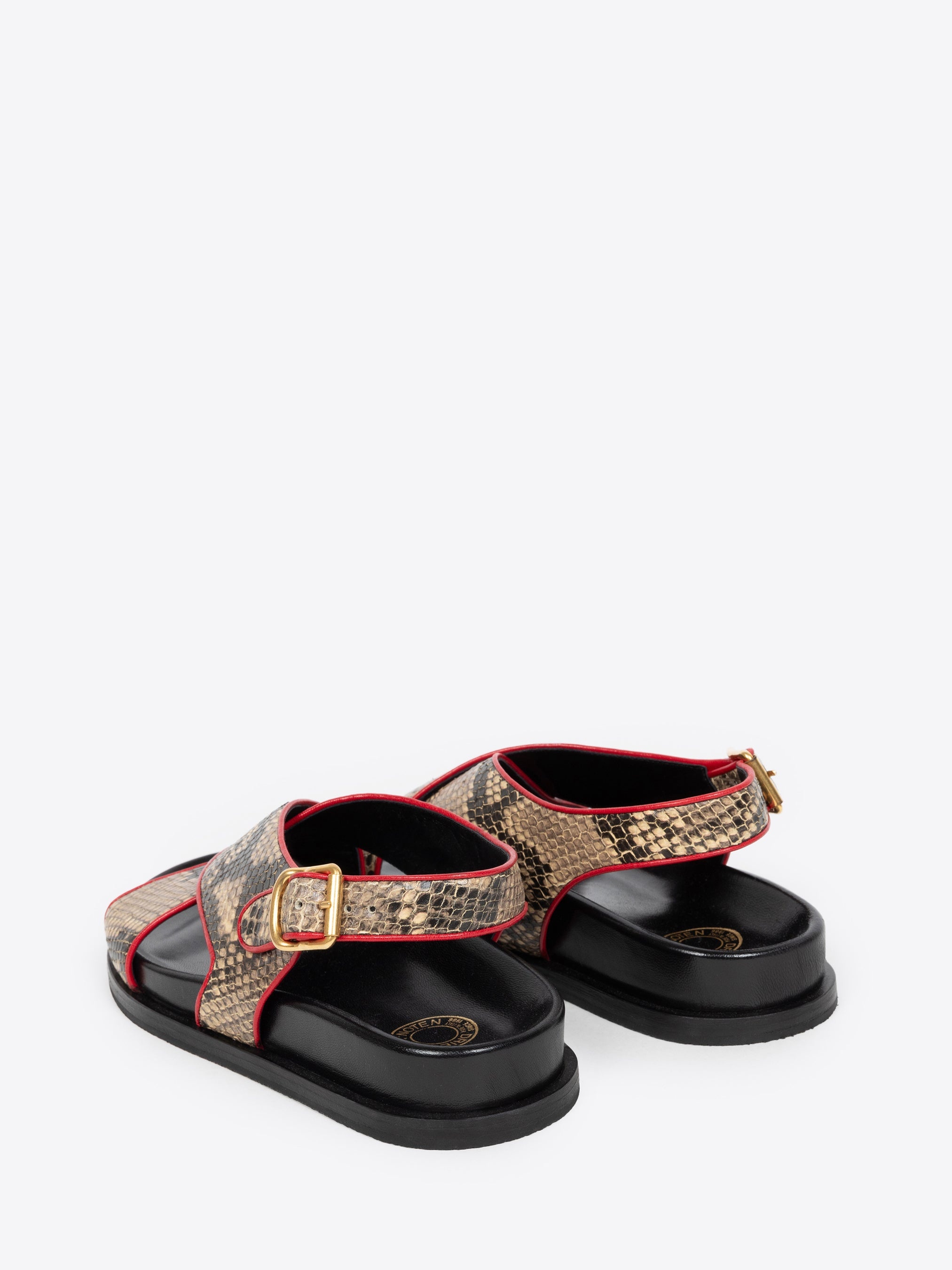 SNAKE PRINT SANDALS - 4