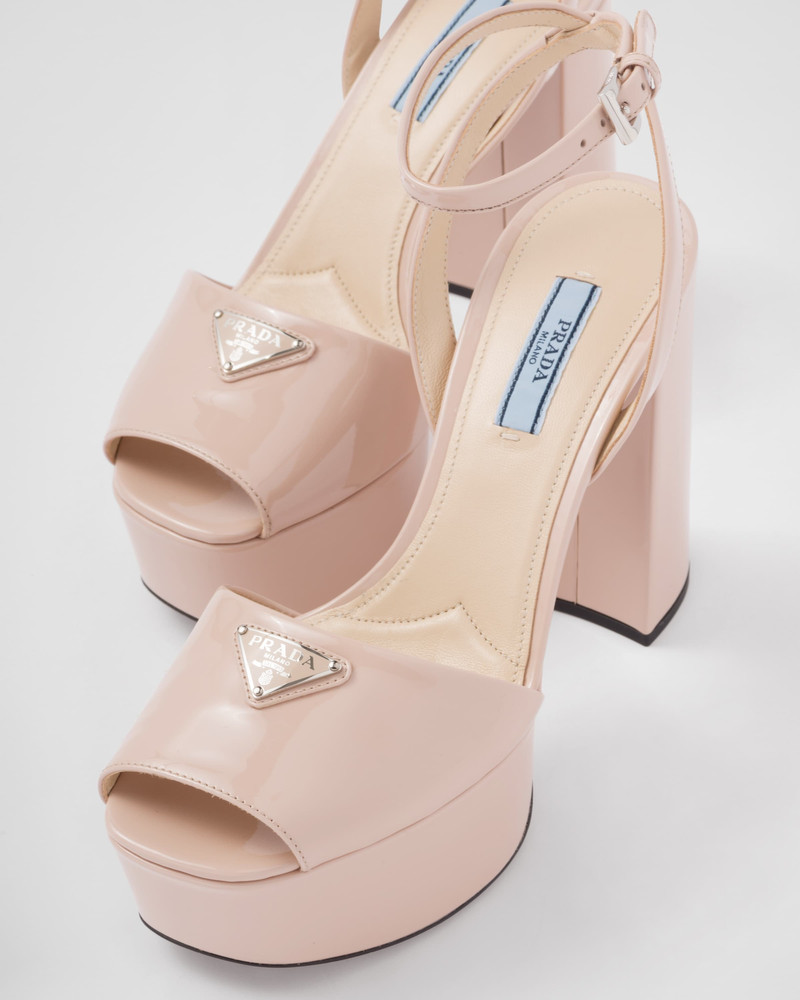 Patent leather platform sandals 6