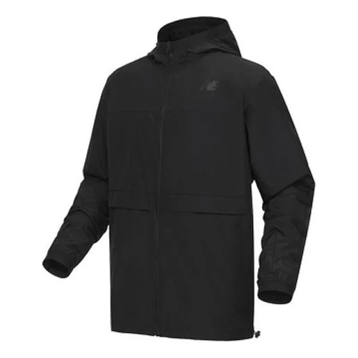 New Balance Men's New Balance Hooded Jacket Black AMJ03044-BK - 1