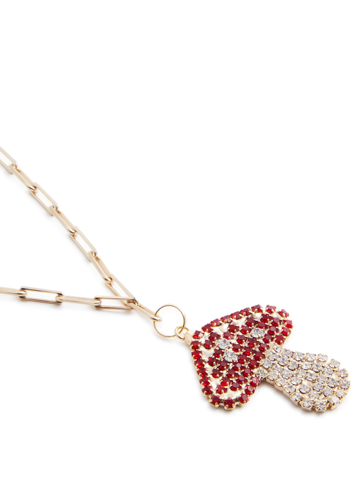 Finferli crystal-embellished toadstool necklace - 3