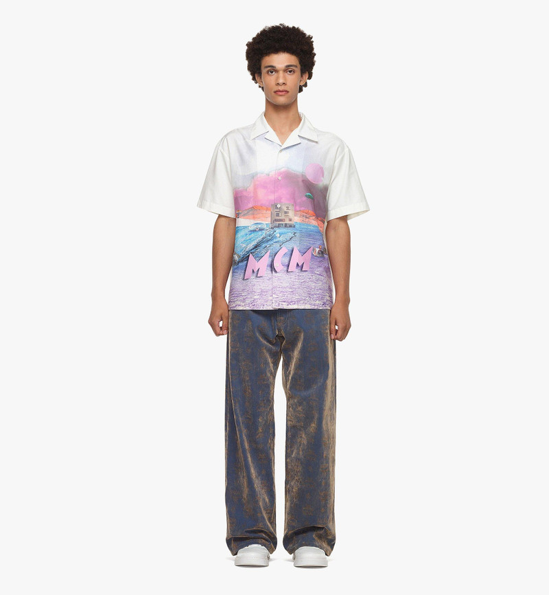 MCM Retro Futurism Print Bowling Shirt outlook