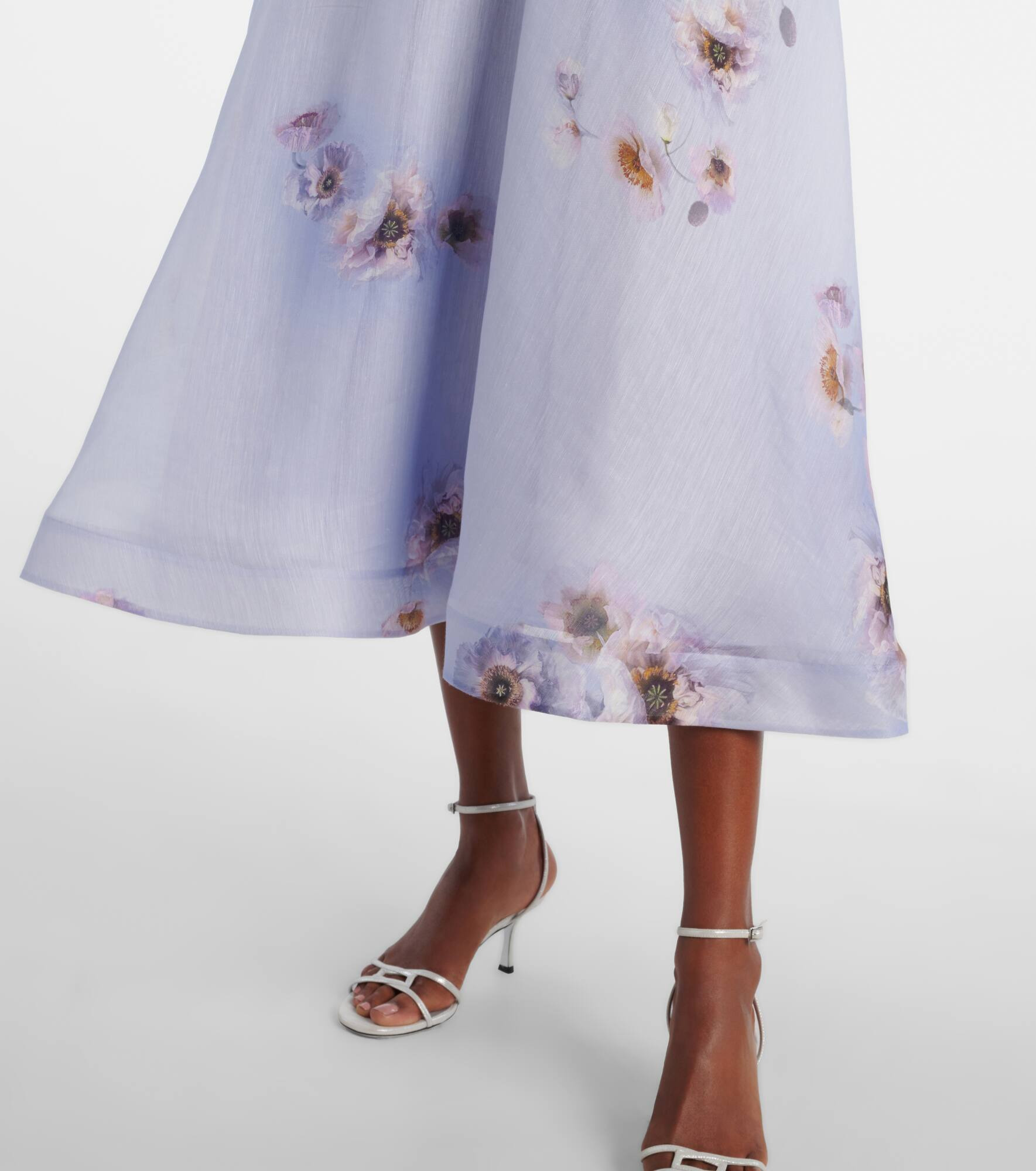 Hypnotic floral linen and silk bustier dress - 5