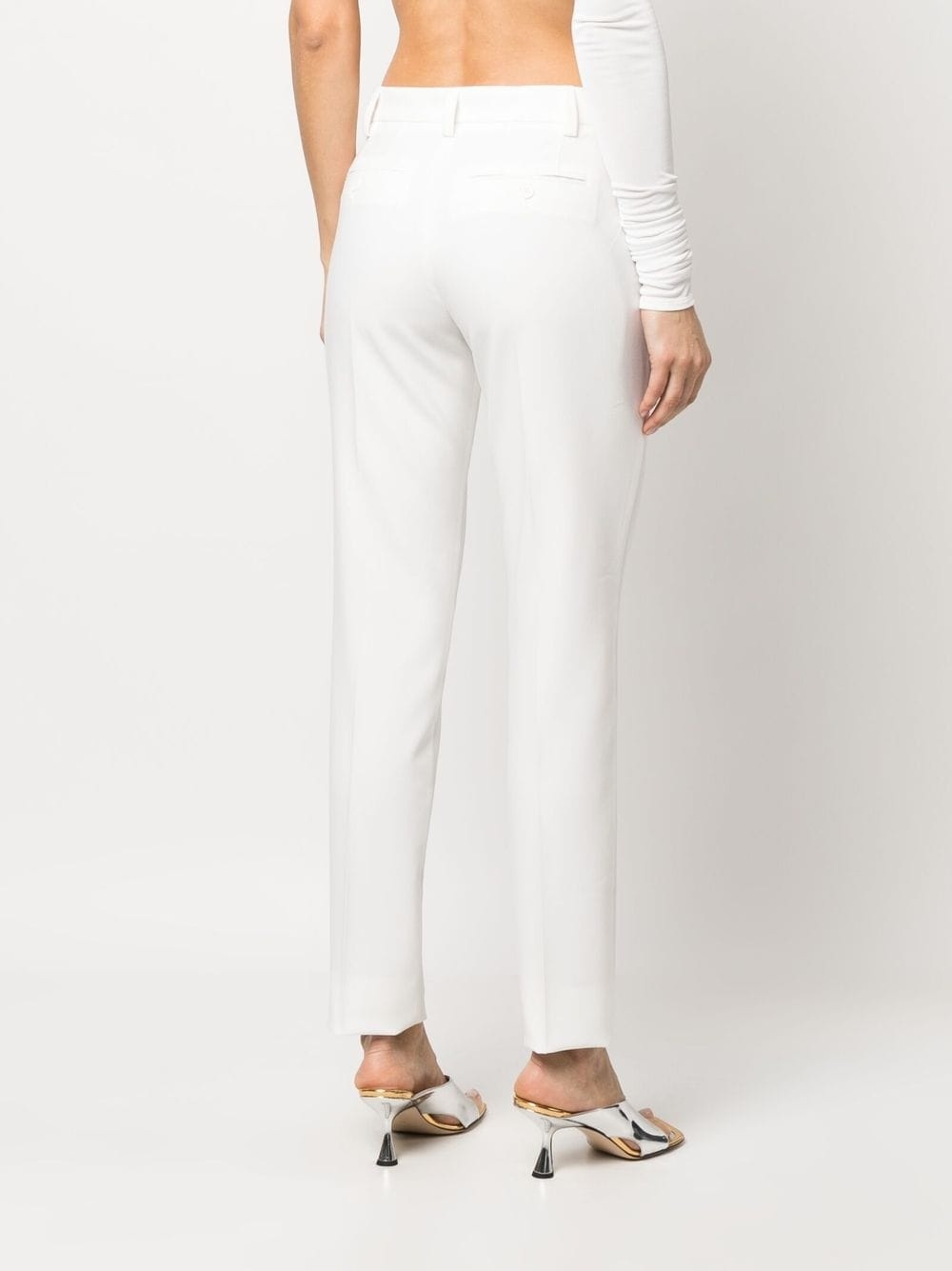 Prune rhinestones-studded trousers - 4