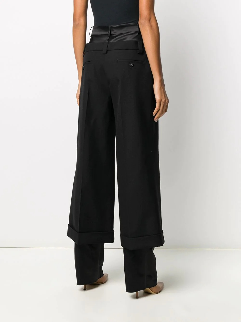 double-layered tailored trousers - 4