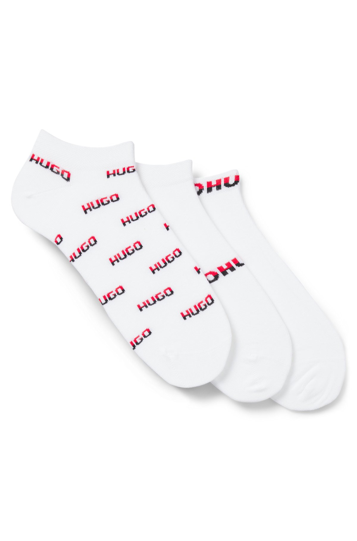 THREE-PACK OF ANKLE-LENGTH SOCKS WITH TWO-TONE LOGOS - 1