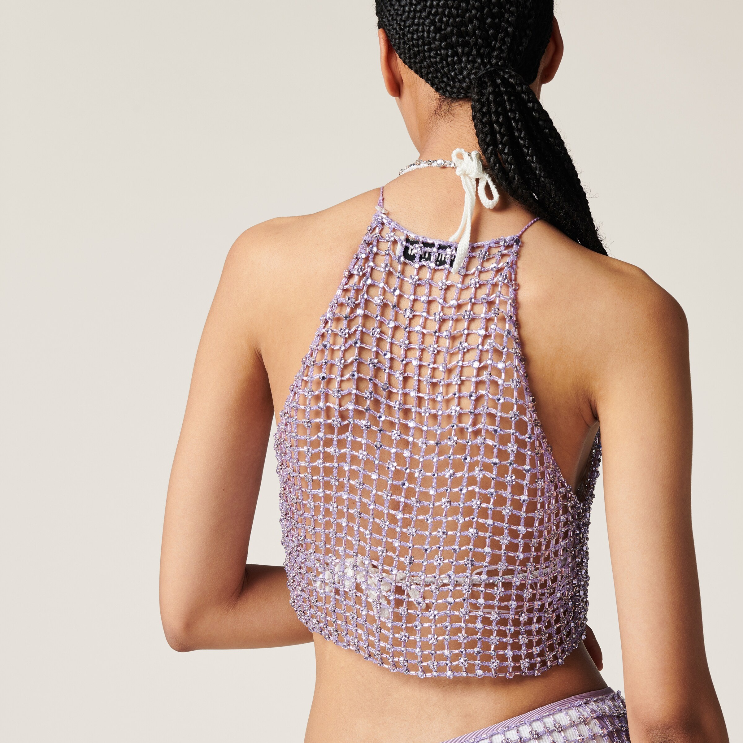 Miu Miu Embroidered crochet top | REVERSIBLE