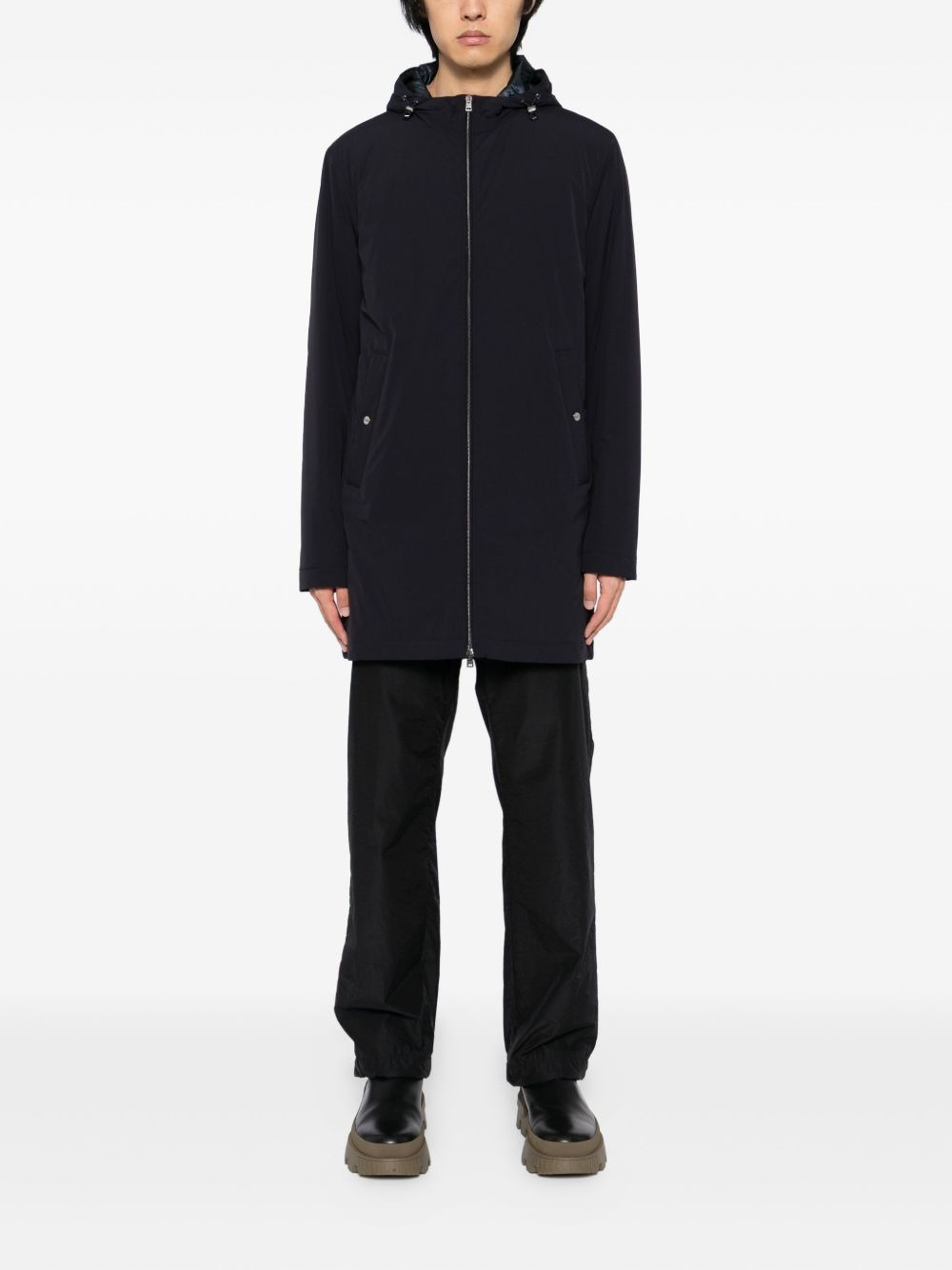 hooded lightweight coat - 2