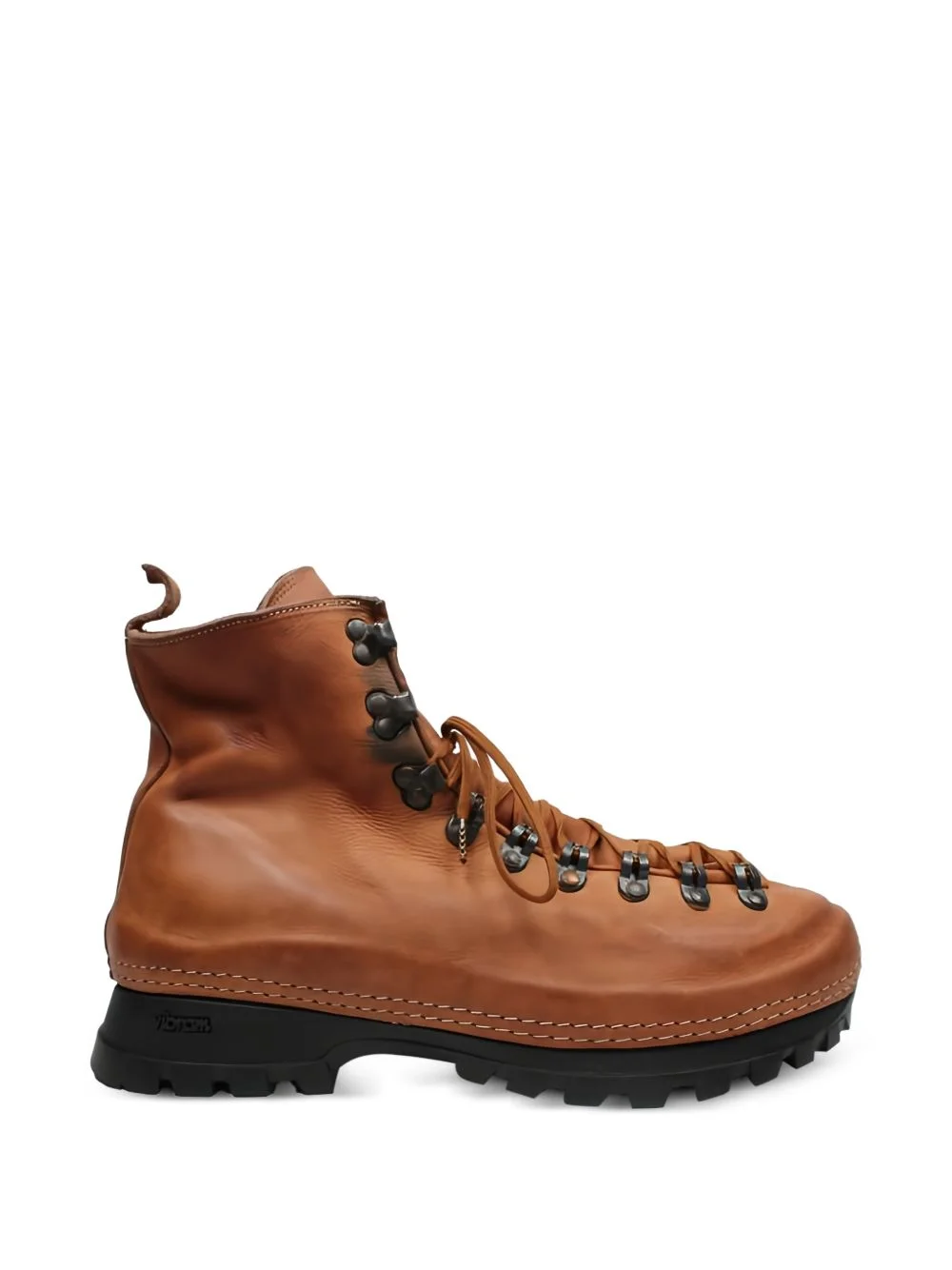 lace-up leather hiking boots - 1