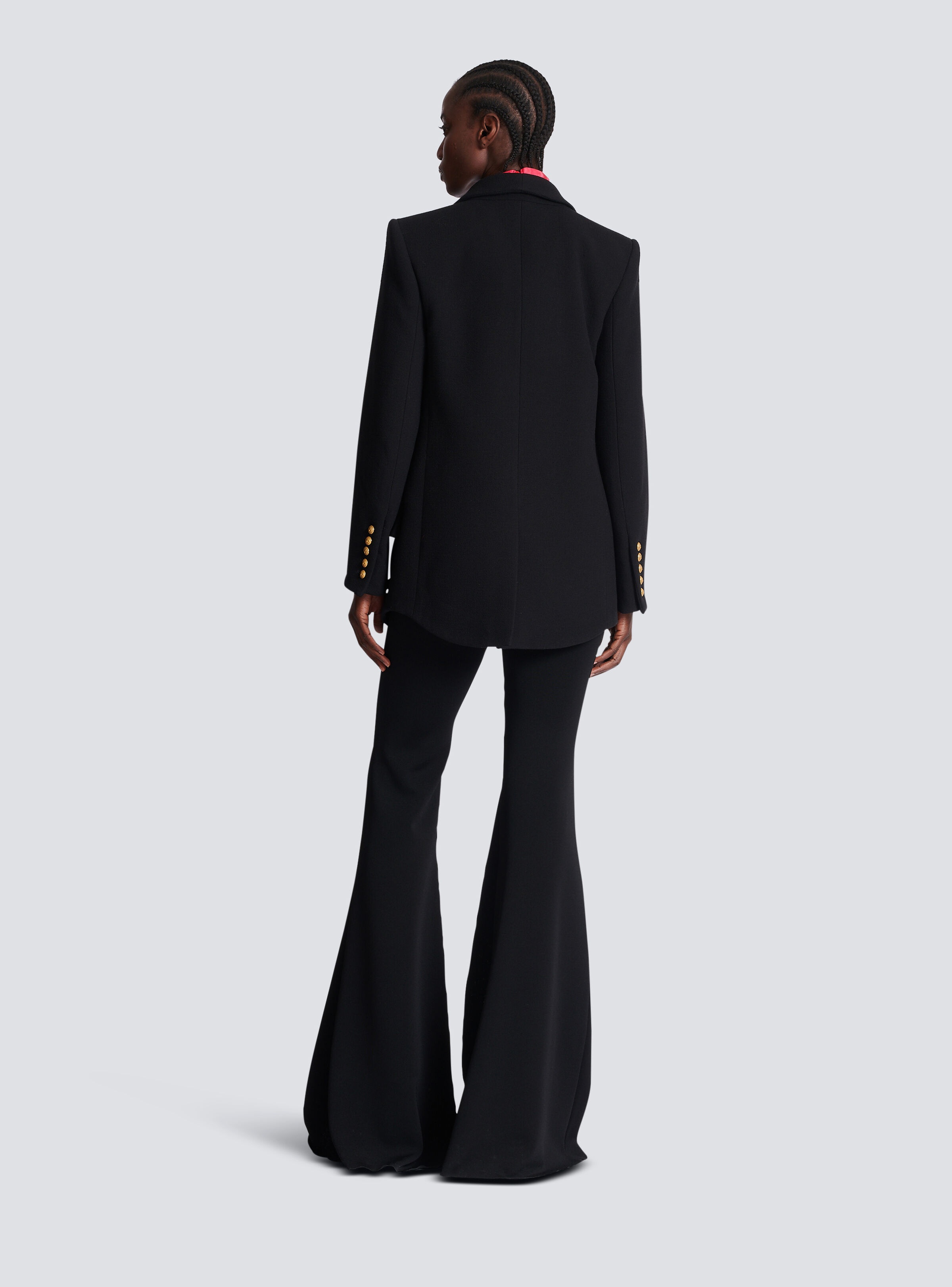 Crepe jacket with a shawl collar - 4