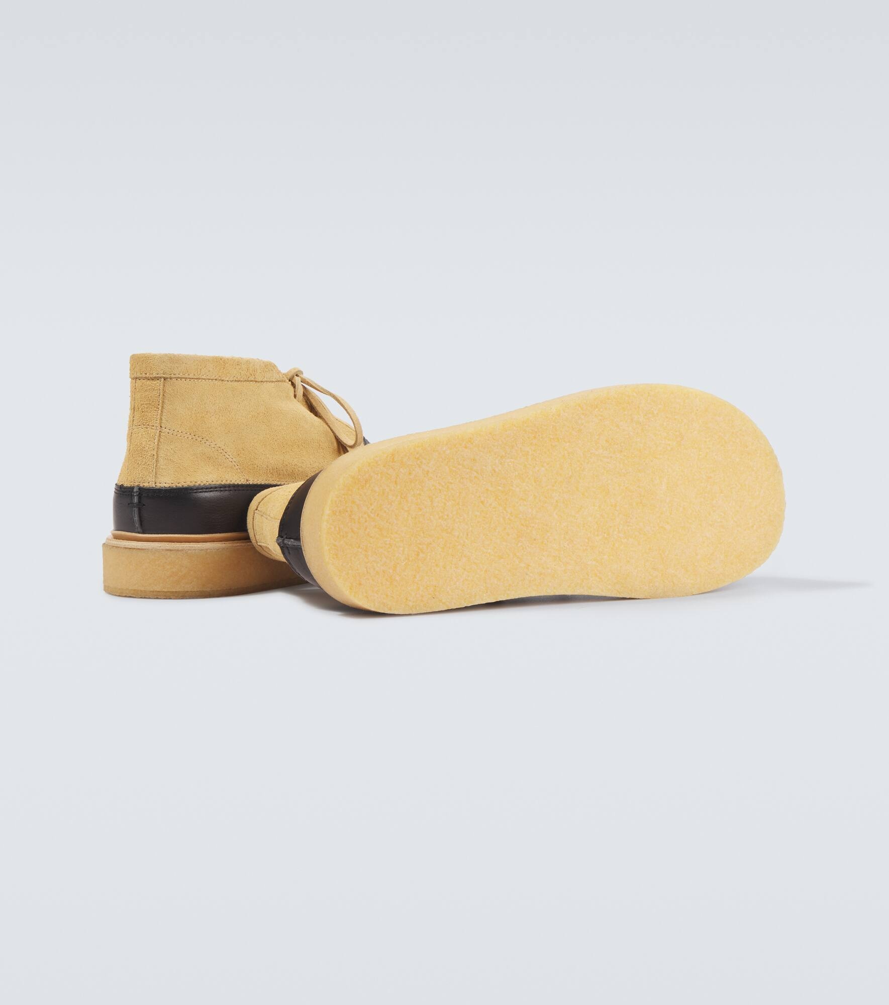 Leather and suede desert boots - 7