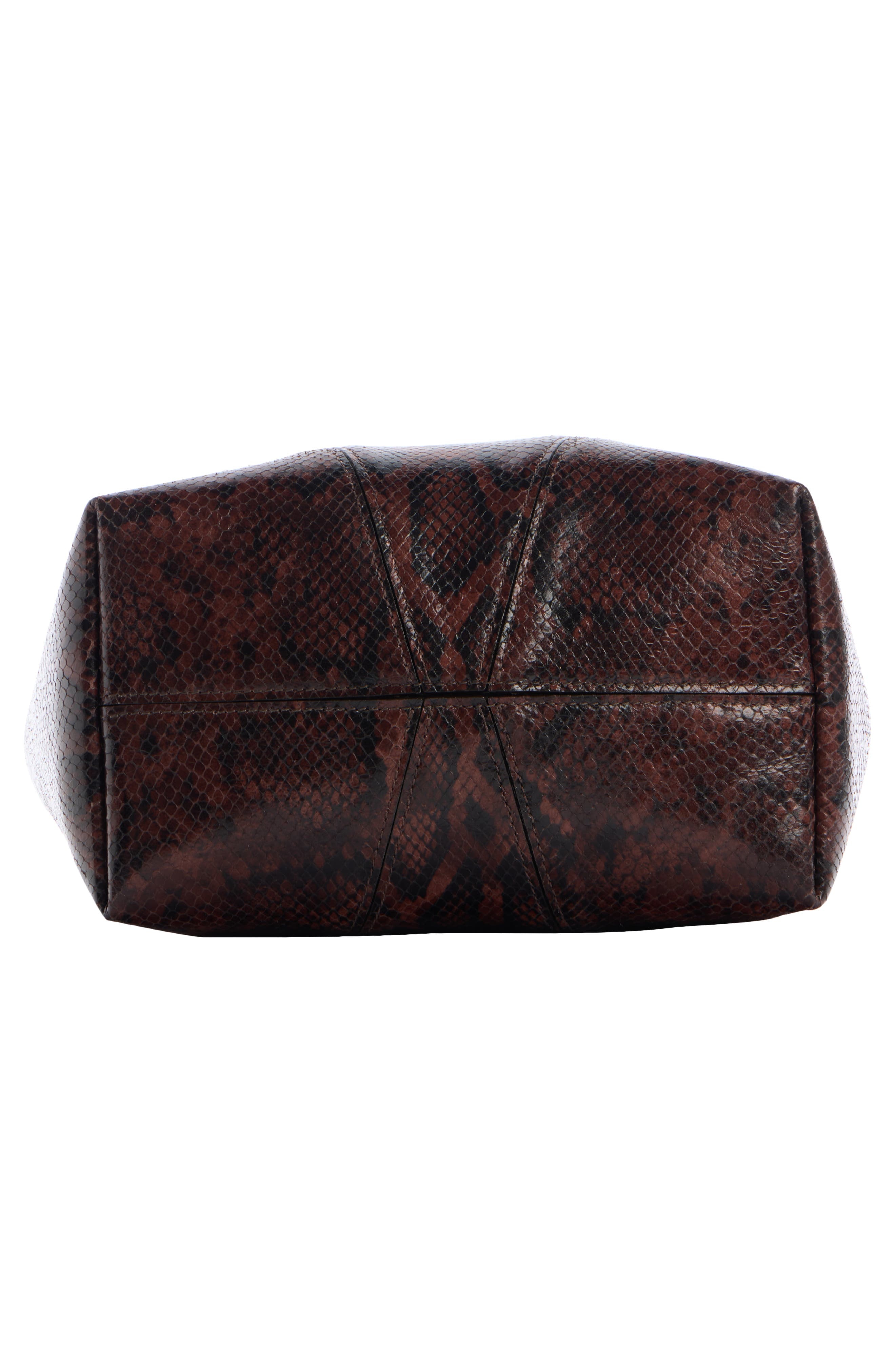 Chloé Large Spin Snakeskin Embossed Leather Tote in Sooty Brown at Nordstrom - 5