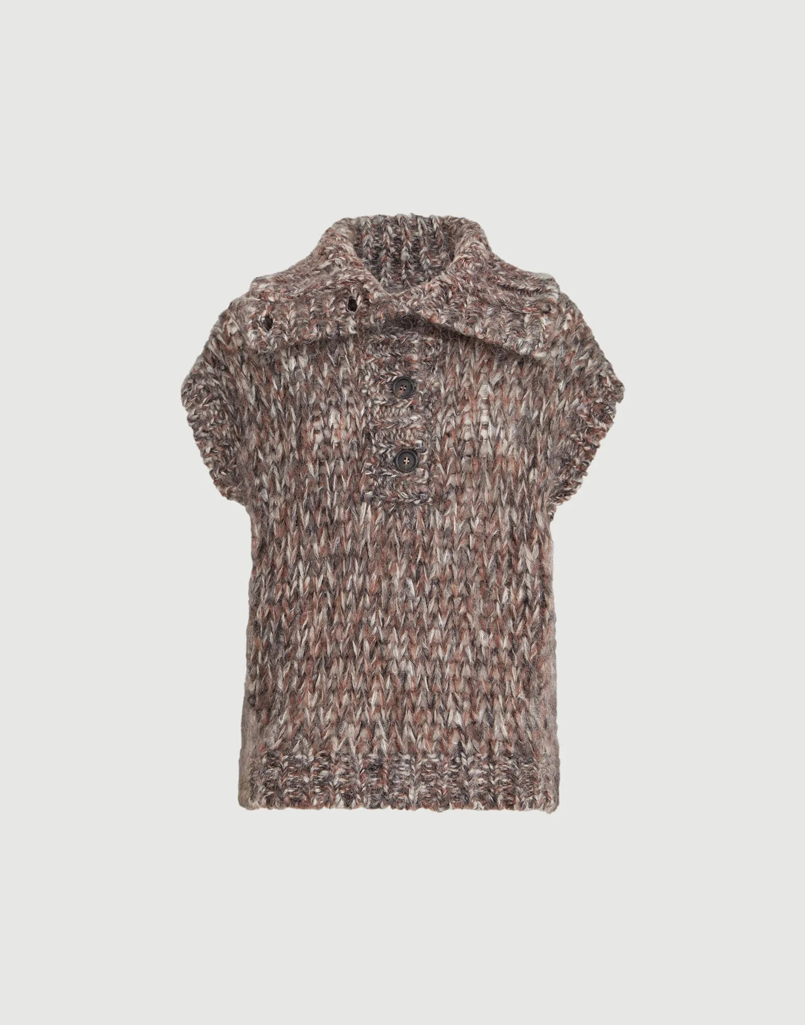 Malfilé mohair turtleneck sweater vest - 1