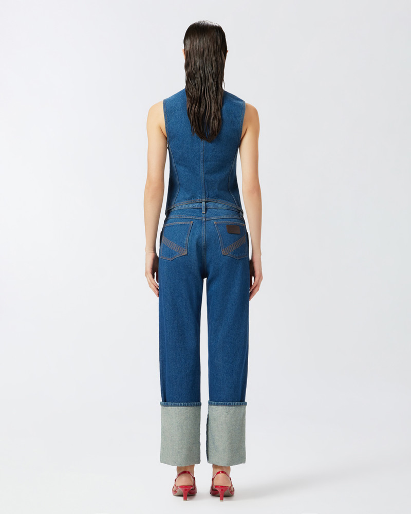 REIMAGINE BY PINKO X PATRICK MCDOWELL STRAIGHT-LEG JEANS WITH CUFFS 4
