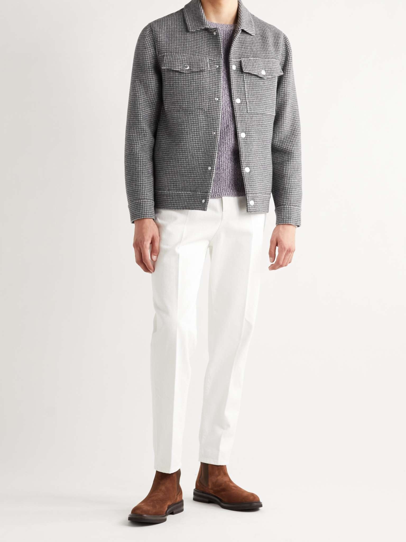 Puppytooth Virgin Wool and Cashmere-Blend Jacket - 2