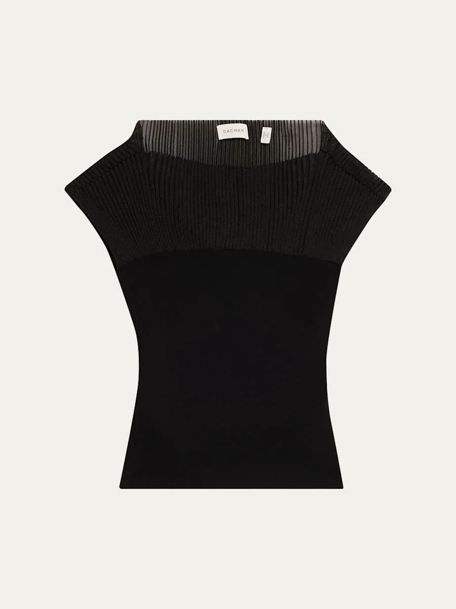 Contrast Knit Top - 1