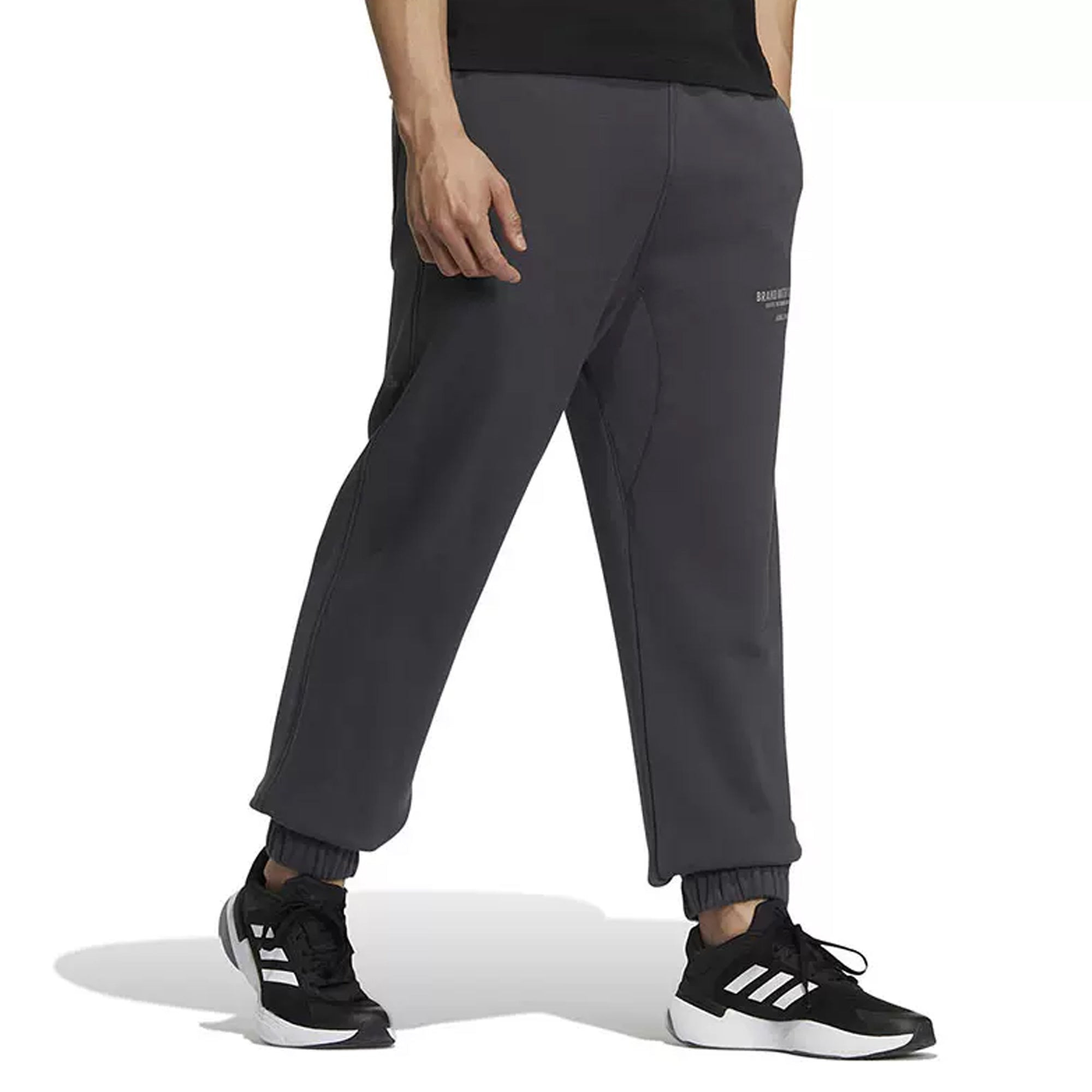 Men's adidas Knit Pants Solid Color Alphabet Printing Bundle Feet Sports Pants/Trousers/Joggers Blac - 3
