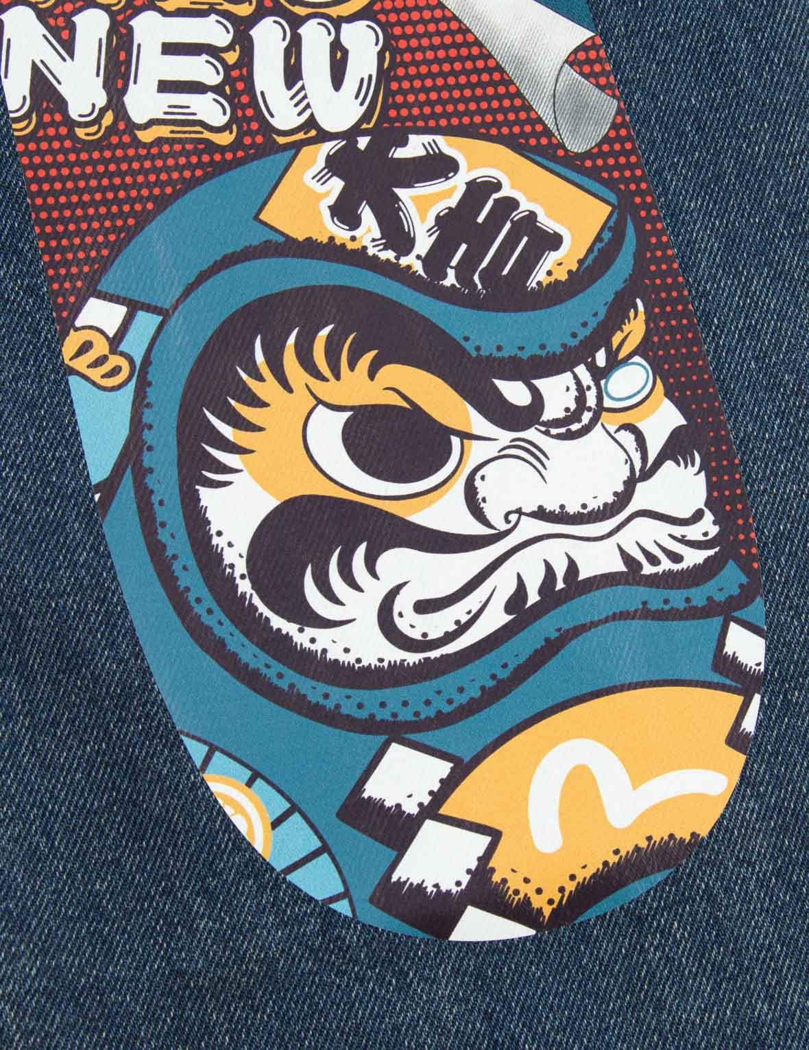 DAICOCK WITH TEAR-OFF POSTER PRINT CARROT-FIT JEANS #2017 - 9