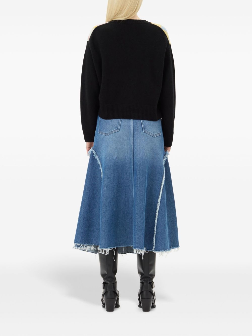 denim midi skirt - 4
