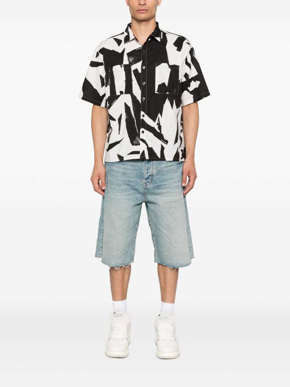 abstract-print shirt - 2