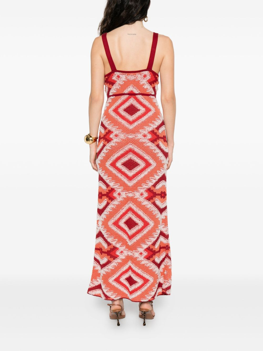 Vintage Affair geometric-pattern midi dress - 4