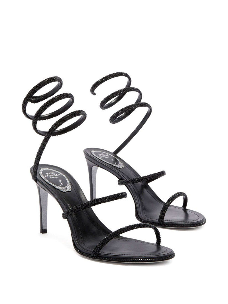 RENE CAOVILLA 80mm Cleo strass-spiral heeled sandals outlook
