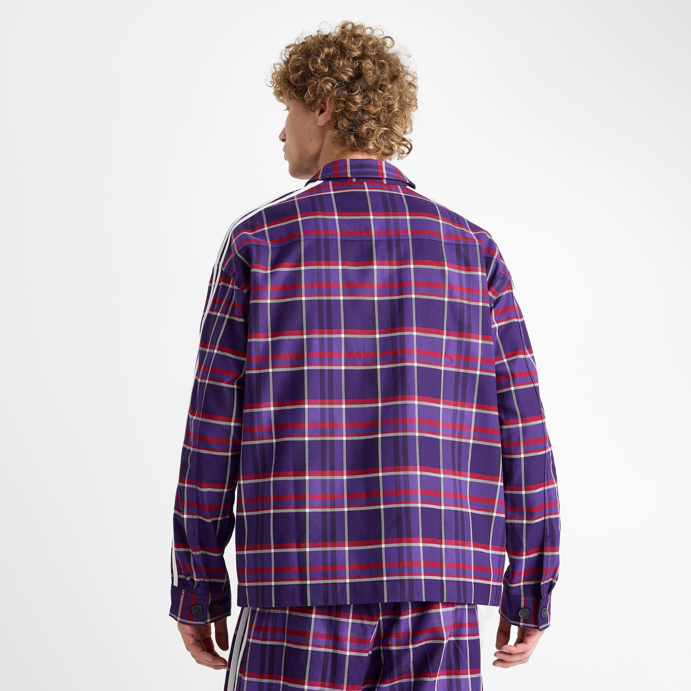 ● ADIDAS ● TARTAN COLLEGIATE JACKET adidas MEN'S ADIDAS ORIGINALS X KORN PLAID OVERSHIRT