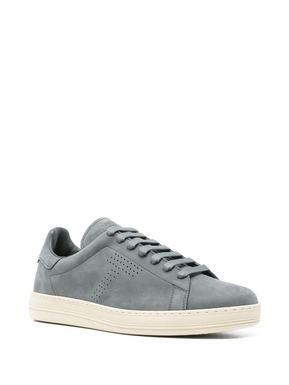 perforated suede sneakers - 2