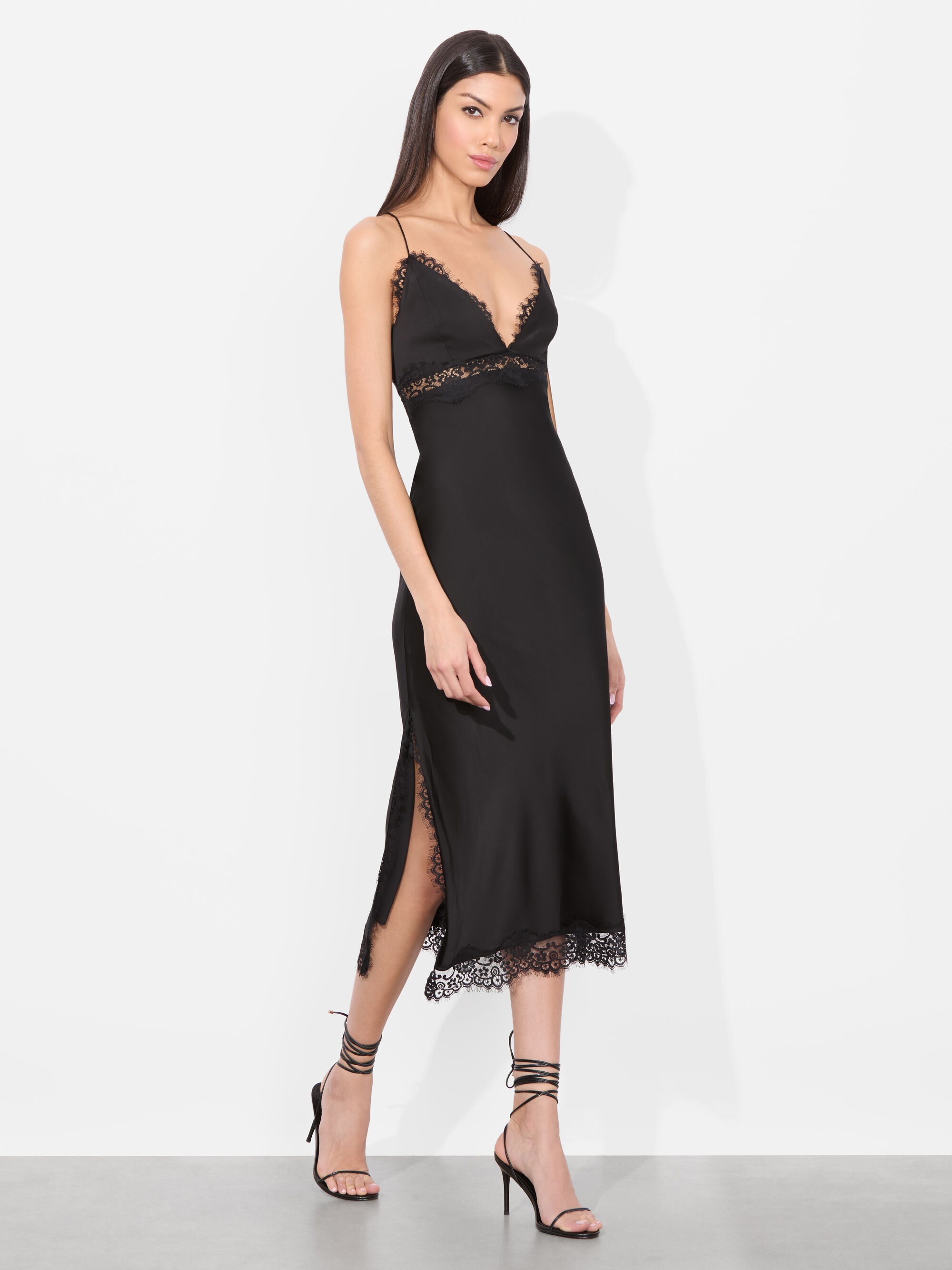 ZAIRA LACE SLIP MIDI DRESS - 5