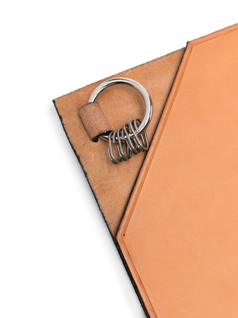 debossed-finish leather messenger bag 4