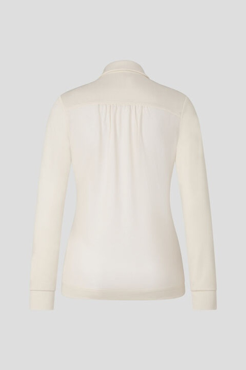 BOGNER Yvette jersey blouse in Off-white outlook