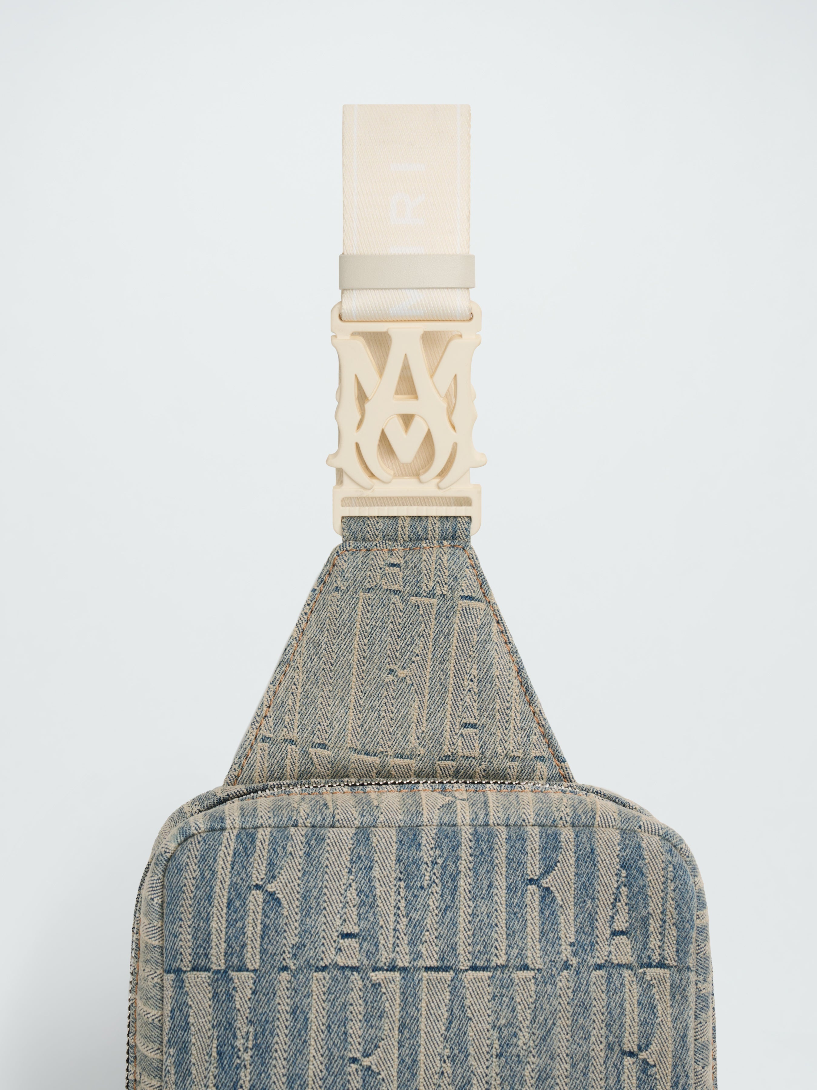 AMIRI JACQUARD DENIM SLING BAG - 4
