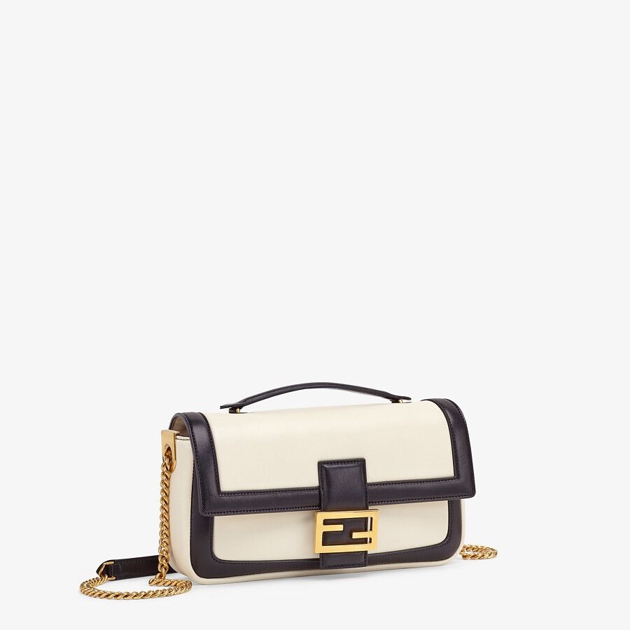 Black and white nappa leather bag - 2