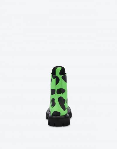 Moschino MOSCHINO X THE FLINTSTONES™ PRINTED COMBAT ANKLE BOOTS outlook