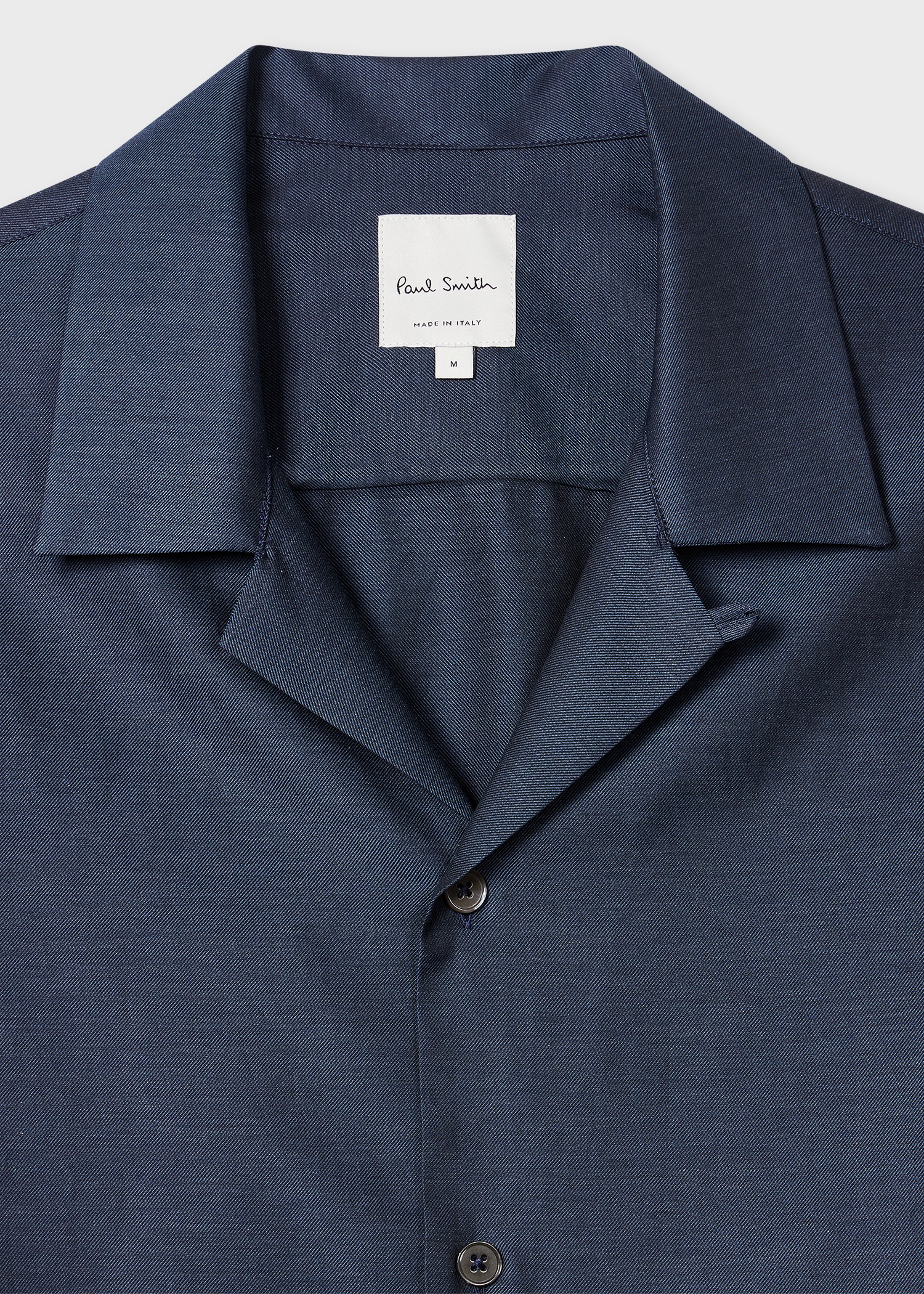 Navy Brushed Cotton-Twill Short-Sleeve Shirt - 2
