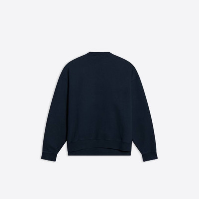 BALENCIAGA College Regular Crewneck in Blue outlook