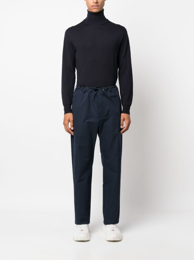 Alexander McQueen drawstring-waist cotton trousers outlook