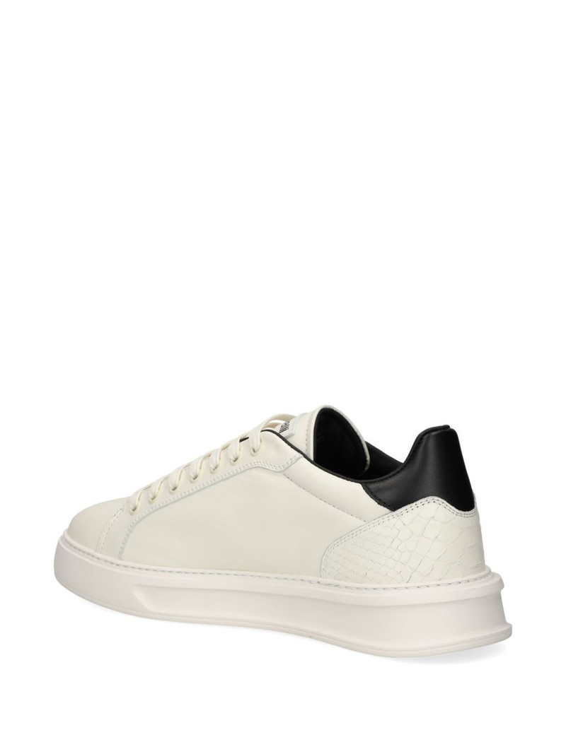 logo-plaque snakeskin sneakers 4