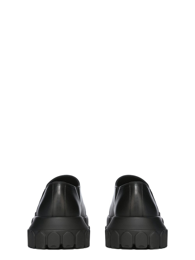 Black Hollywood Slip On Tractor Loafers 4