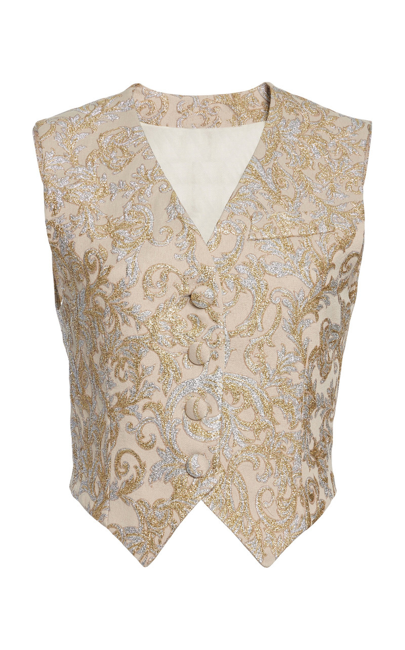 Cropped Wool Vest gold - 1