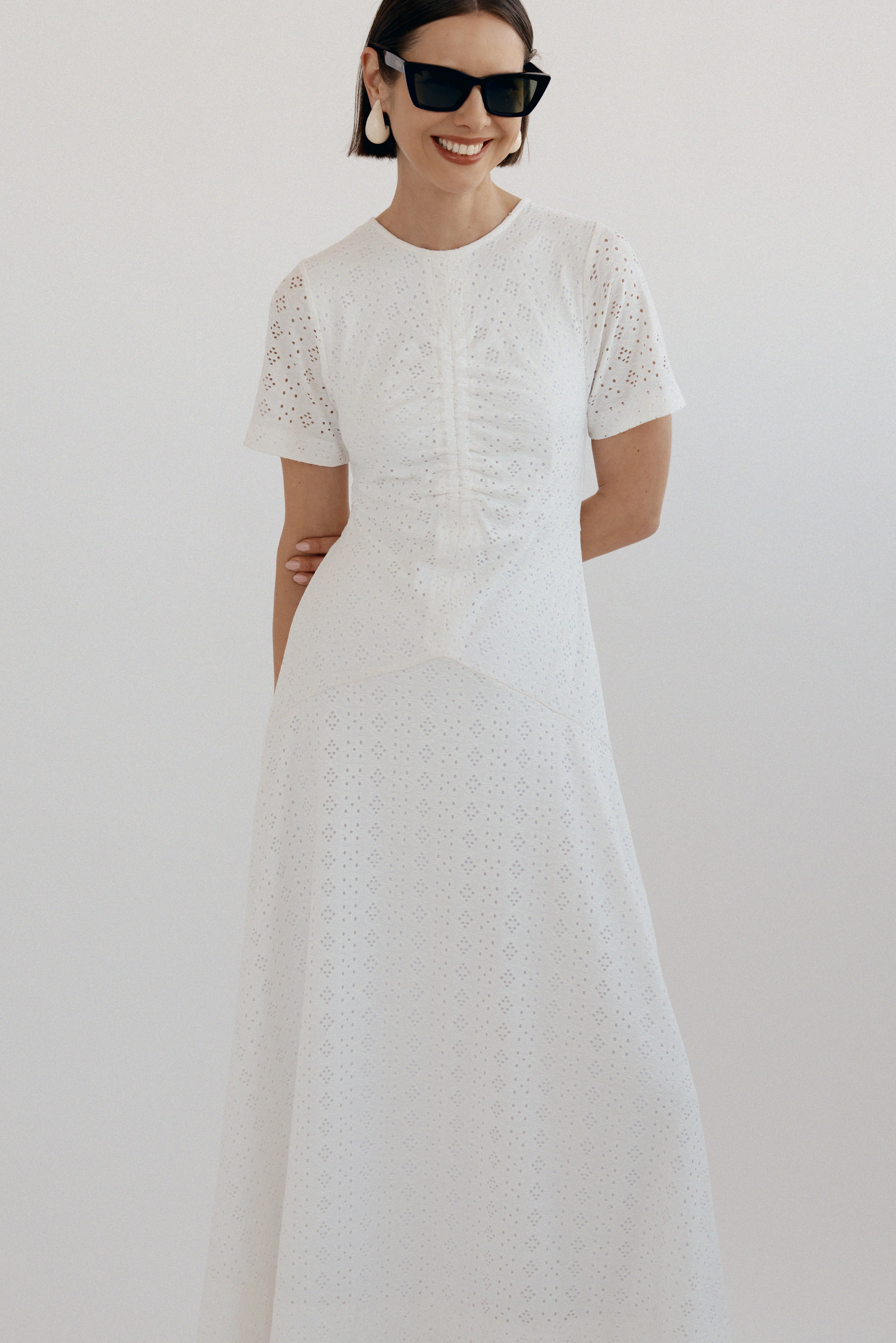 OLYMPIA RUCHED FRONT MAXI DRESS - 2