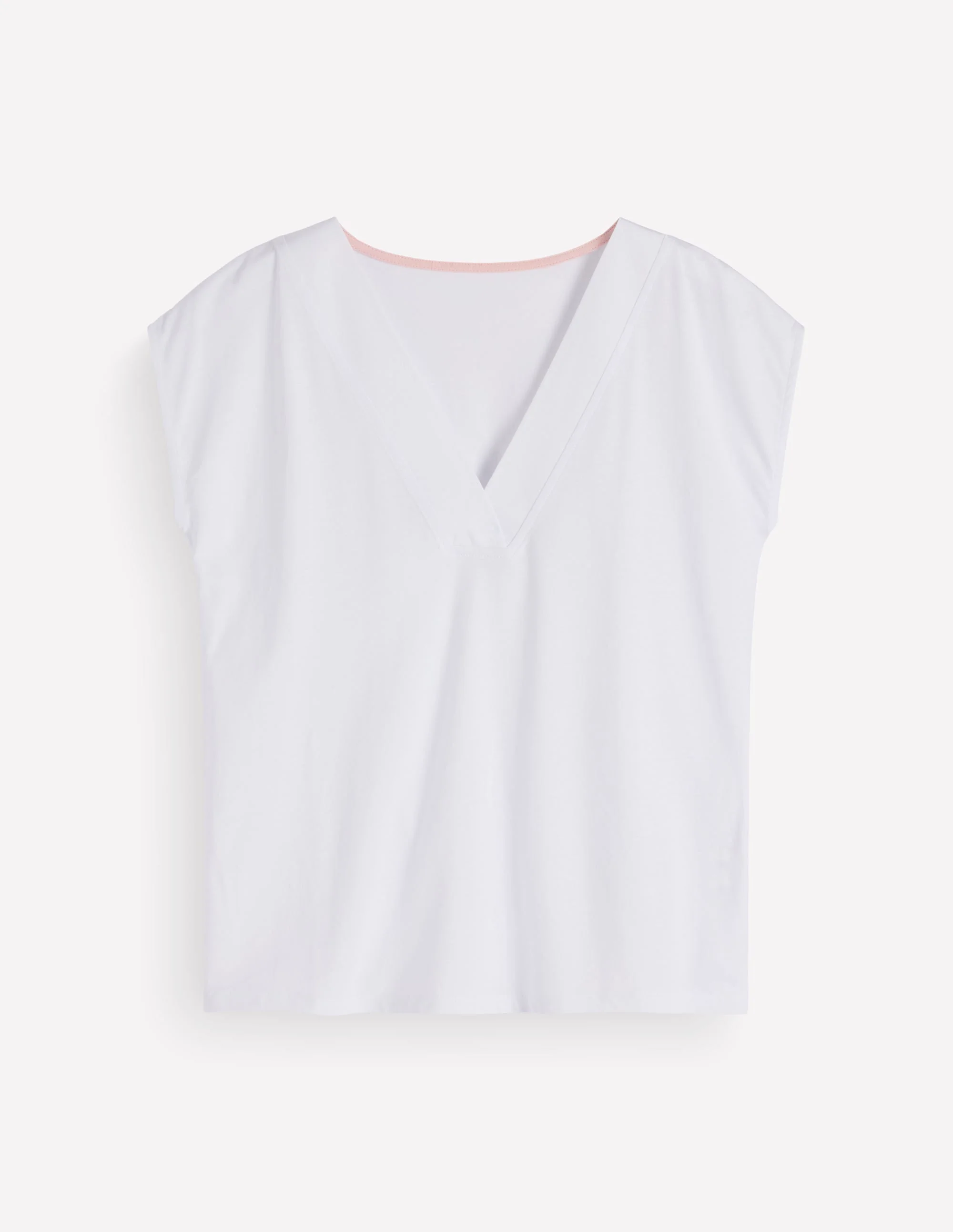 Imi Supersoft V-neck T-shirt-White - 1